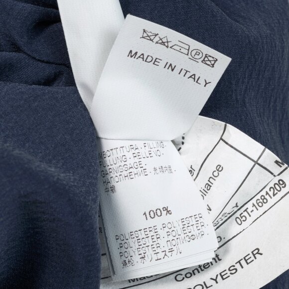 Brunello Cucinelli AW/14 Blue Quilted Silk Crystal Feather-Trim Vest - Picture 10 of 12